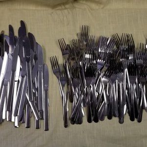 Walco Stainless Steel Forks Butter Knives Knife Bundle 154pcs Flatware